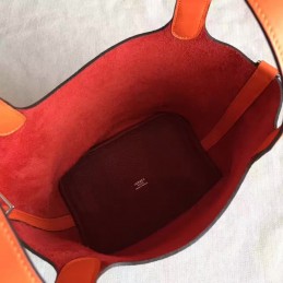 Replica Hermes Red Tan Picotin Lock 13 Bag