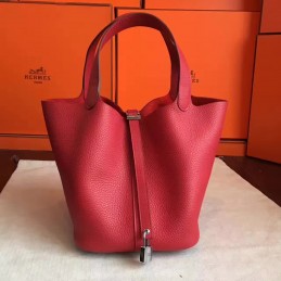 Replica Hermes Red Picotin Lock 22 Bag