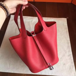 Replica Hermes Red Picotin Lock 22 Bag