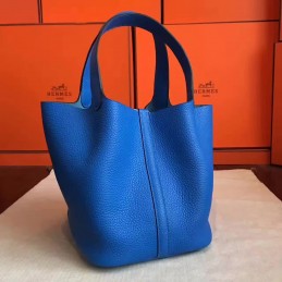 Replica Hermes Royal Blue Picotin Lock 22 Smooth Leather Bag