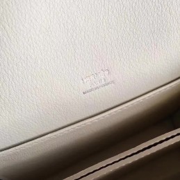 Replica Hermes White Roulis 18 Smooth Leather Bag