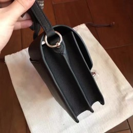Replica Hermes Black Roulis 18 Bag