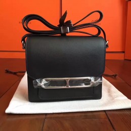 Replica Hermes Black Roulis 18 Bag