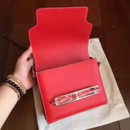 Replica Hermes Red Tan Roulis 18 Smooth Leather Bag