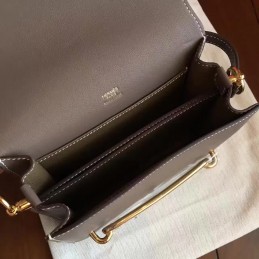 Replica Hermes Tan Roulis 18 Textured Leather Bag