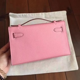 Replica Hermes Pink Kelly Pochette Bag