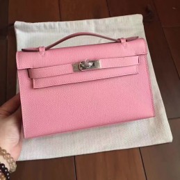 Replica Hermes Pink Kelly Pochette Bag