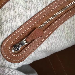 Replica Hermes Tan Garden Party 30 Textured Leather Bag