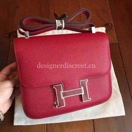 Replica Hermes Red Tan Constance Mini 18 Bag