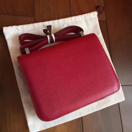 Replica Hermes Red Tan Constance Mini 18 Bag