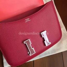 Replica Hermes Red Tan Constance Mini 18 Bag