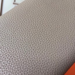 Replica Hermes Gray Pebbled Kelly Wallet Silver Hardware