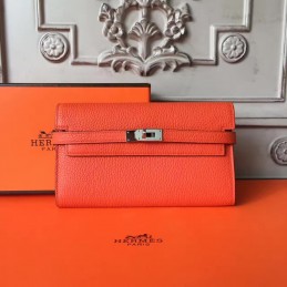 Replica Hermes Orange Kelly Wallet