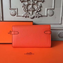 Replica Hermes Orange Kelly Wallet