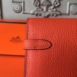Replica Hermes Orange Kelly Wallet