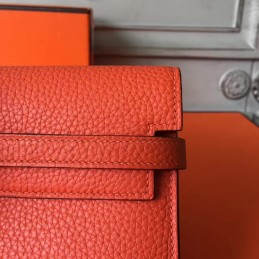 Replica Hermes Orange Kelly Wallet