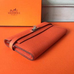 Replica Hermes Orange Kelly Wallet