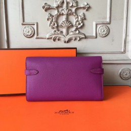 Replica Hermes Purple Kelly Wallet
