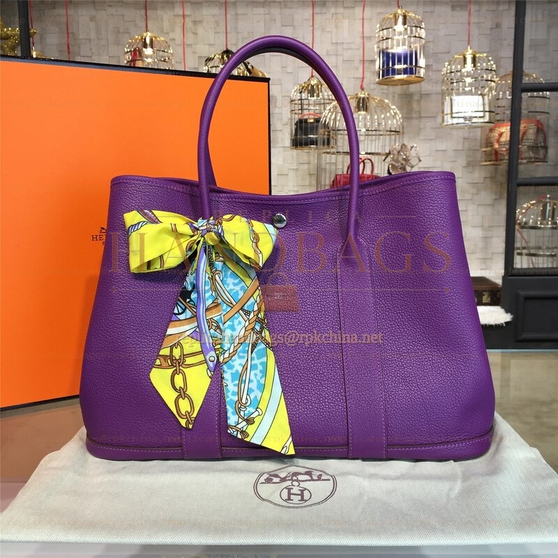 Replica Hermes Purple Garden Party 36 Bag