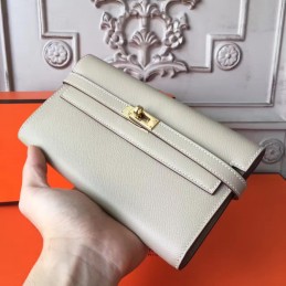 Replica Hermes Cream Kelly Wallet