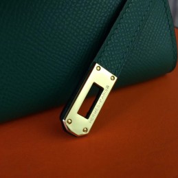 Replica Hermes Green Kelly Wallet Gold Hardware