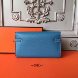 Replica Hermes Blue Kelly Wallet