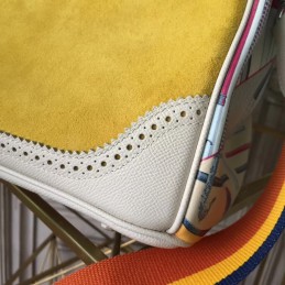 Replica Hermes White Yellow Birkin 35 Bag