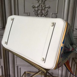 Replica Hermes White Yellow Birkin 35 Bag
