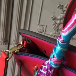 Replica Hermes Red Multicolor Birkin 30 Shoulder Strap Bag