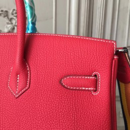 Replica Hermes Red Print Birkin 35 Bag