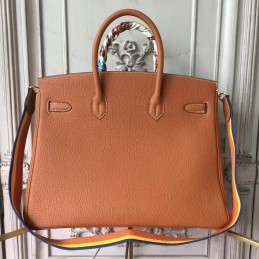 Replica Hermes White Multicolor Print Birkin 35 Bag