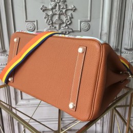 Replica Hermes White Multicolor Print Birkin 35 Bag