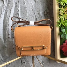 Replica Hermes Tan Roulis 18 Gold Hardware Bag