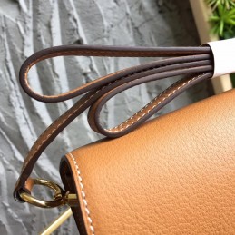 Replica Hermes Tan Roulis 18 Gold Hardware Bag