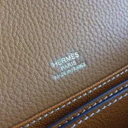 Replica Hermes Tan Roulis 18 Gold Hardware Bag