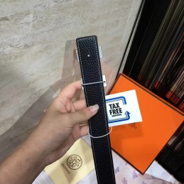 Replica Hermes White Leather H Buckle Belt