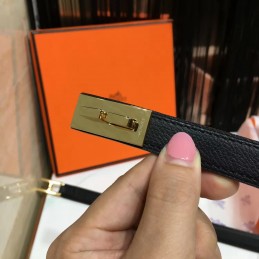 Replica Hermes Black White Reversible Gold H Buckle Leather Belt