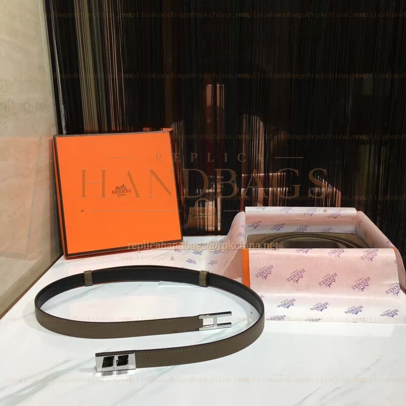 Replica Hermes Black White Reversible Silver H Buckle Leather Belt