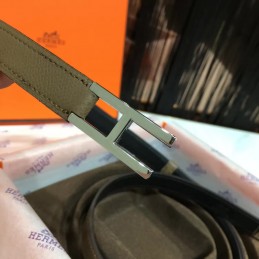Replica Hermes Black White Reversible Silver H Buckle Leather Belt