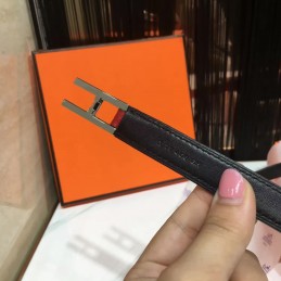 Replica Hermes Red and White Reversible H Buckle Leather Belt