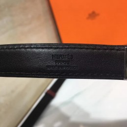 Replica Hermes Burgundy and Gray Reversible H Buckle Leather Belt