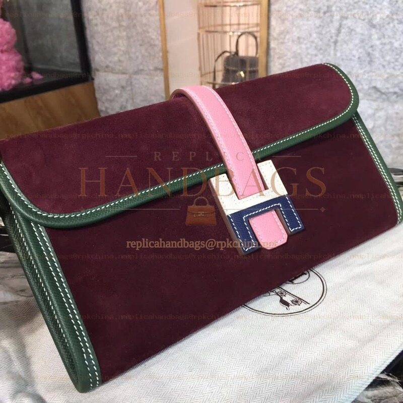 Replica Hermes Burgundy Jige Elan 29 Clutch