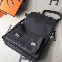 Replica Hermes Black Steve Caporal 35 Messenger Bag