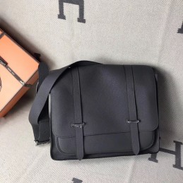 Replica Hermes Black Steve Caporal 35 Messenger Bag