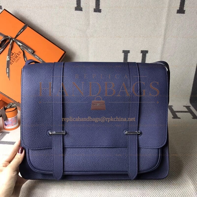 Replica Hermes Navy Steve Caporal 35 Messenger Bag