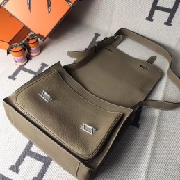 Replica Hermes Taupe Steve Caporal 35 Messenger Bag