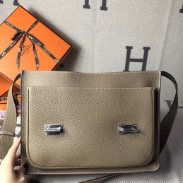Replica Hermes Taupe Steve Caporal 35 Messenger Bag