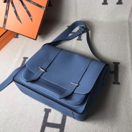 Replica Hermes Blue Steve Caporal 35 Messenger Bag