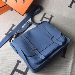Replica Hermes Blue Steve Caporal 35 Messenger Bag