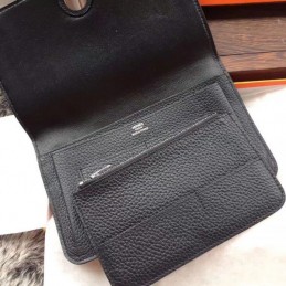 Replica Hermes Black Dogon Duo Wallet